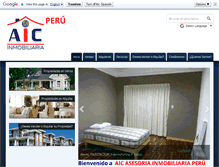 Tablet Screenshot of aic-inmobiliariaperu.com